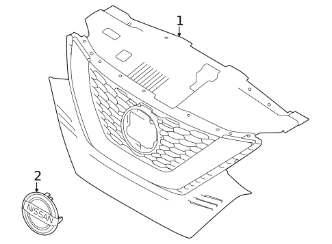 Grille for 2022 Nissan Rogue Sport #0