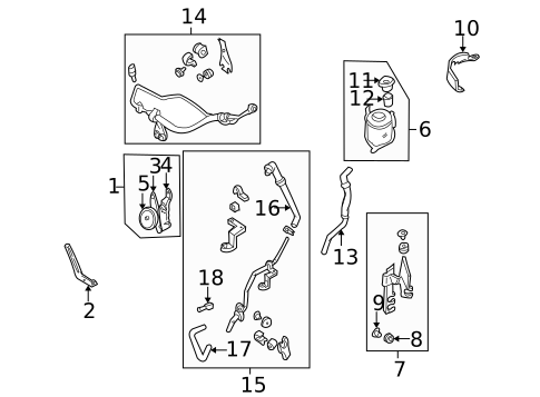 Pump & Hoses for 1997 Nissan Pathfinder #0