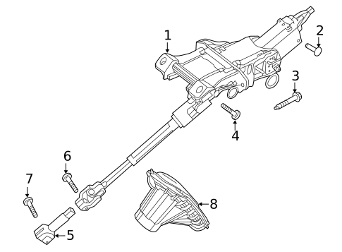 Steering Column Assembly for 2016 Ford C-Max #0