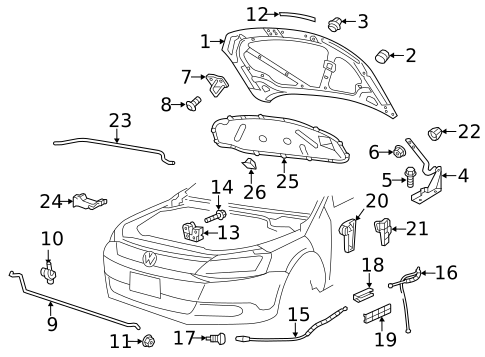 Rear Wiper Components for 2012 Volkswagen Jetta #0