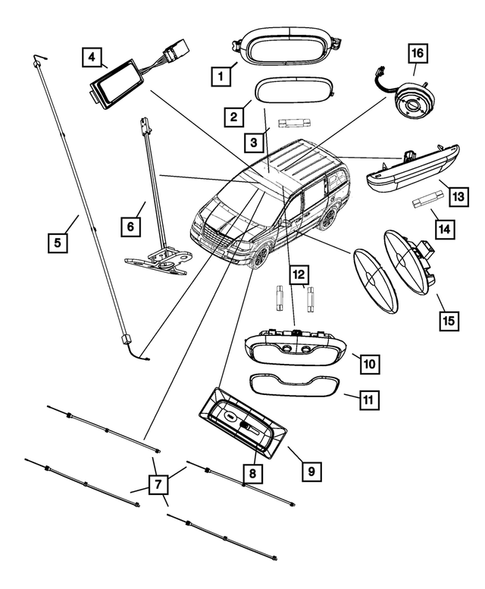 Lamps, Interior and Exterior for 2009 Chrysler Town & Country #1