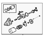 23300W100P - Electrical: Starter Assembly, 1.3KW      for Mitsubishi: Lancer, Outlander, Outlander Sport Image