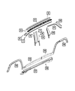 5UP34RXFAC - Exterior Ornamentation: Roof Joint Molding, Right for Mopar Image