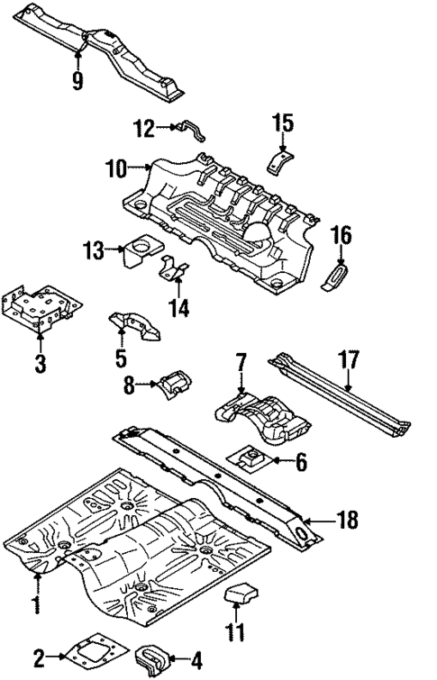 Floor for 1999 Isuzu VehiCROSS #0