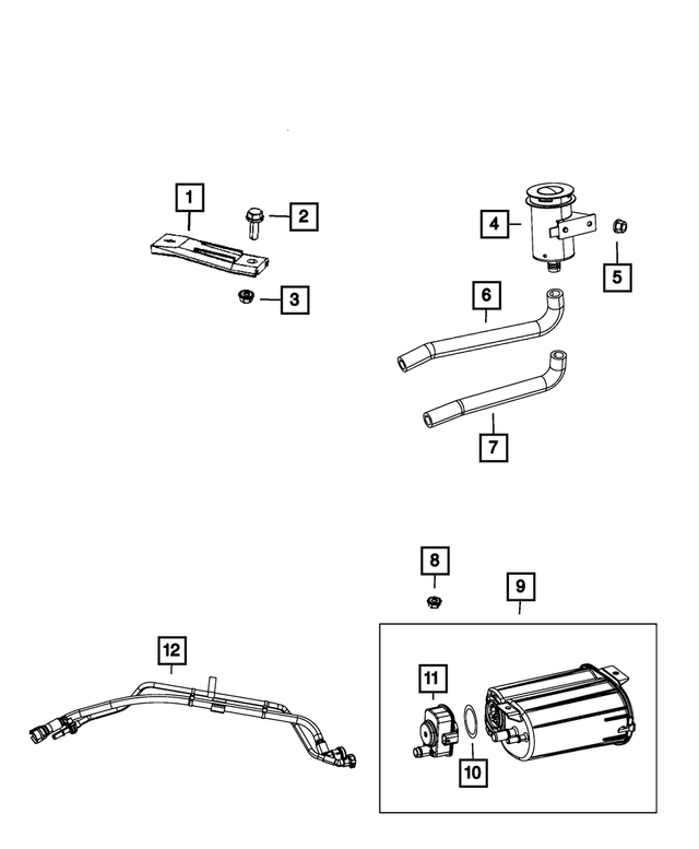 5085118AB - Emission Controls: Canister To Vent Valve Hose for Dodge: Caliber | Jeep: Compass, Patriot Image