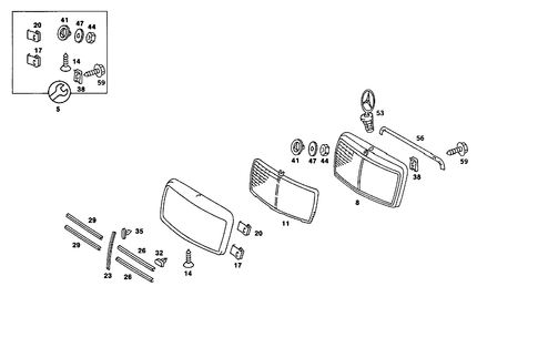 Radiator Grill for 1986 Mercedes-Benz 190E #0