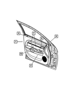 1GL331T1AA - Interior Trim: Front Door Trim Panel, Left for Mopar Image