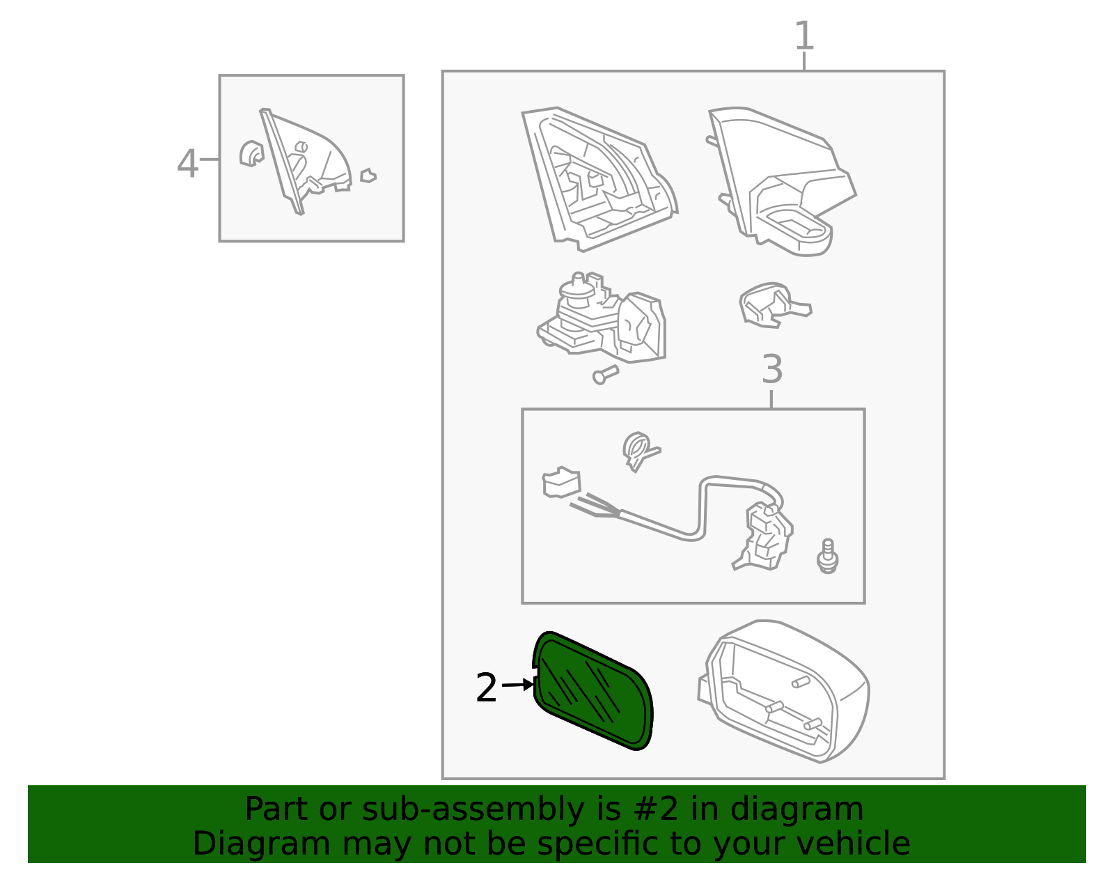 2002-2005 Honda Civic Door Mirror Glass 76203-S5S-A01 | OEM Parts Online