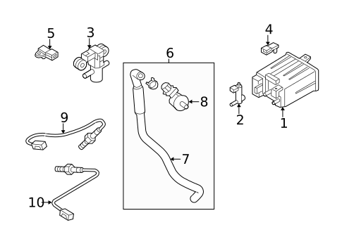 Emission Components for 2011 INFINITI M56 #8
