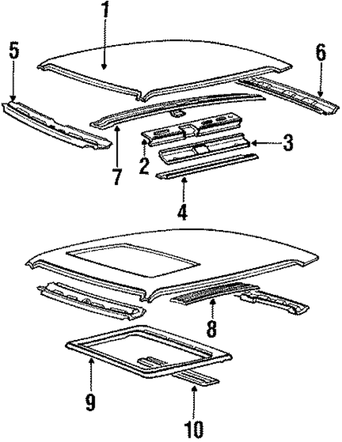 Roof & Trim for 1988 Mitsubishi Galant #0