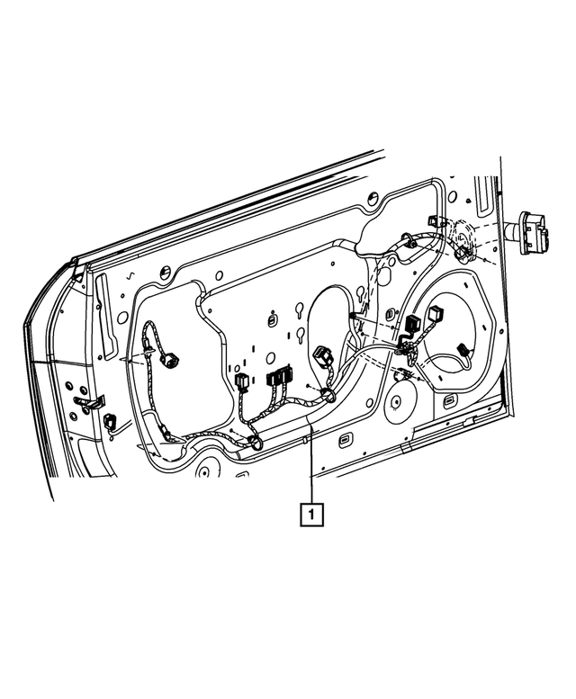 68248654AC - : Front Door Wiring, Right for Mopar Image