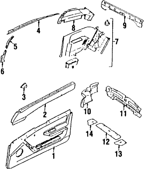Interior Trim for 1991 Subaru XT #0