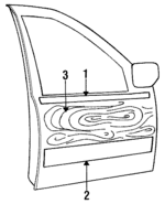 55032557 - Body: Molding for Jeep: Grand Cherokee, Grand Wagoneer Image