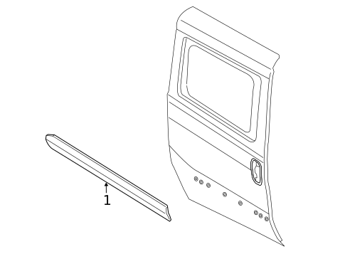 Exterior Trim - Side Door for 2015 Ram ProMaster City #0