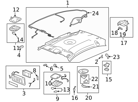 Interior Trim - Roof for 2008 Chevrolet Malibu #1