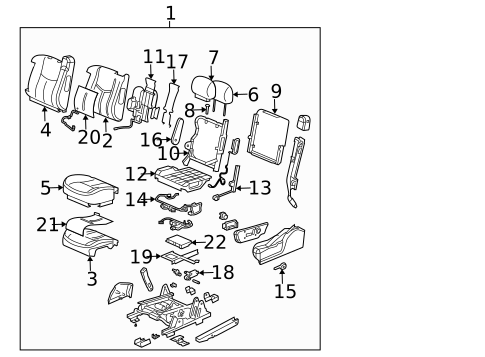 Front Seat Components for 2006 Chevrolet Suburban 2500 #1
