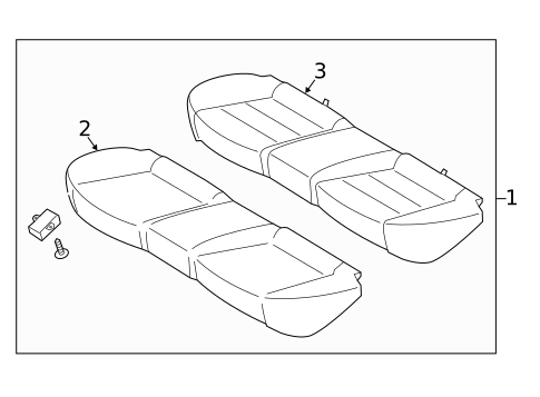Rear Seat Components for 2017 Kia Forte5 #2