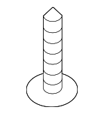 1249304167B - Body: Rocker Molding Fastener for Kia: Amanti, Cadenza, K900, Optima, Rio, Rio5, Sedona, Soul, Soul EV Image