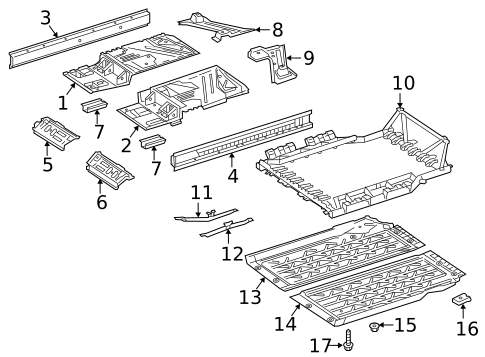 Floor & Rails for 2016 Mercedes-Benz B250e #0
