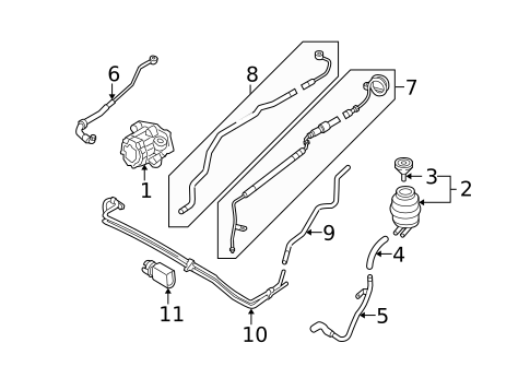Pump & Hoses for 2005 Audi A6 Quattro #0