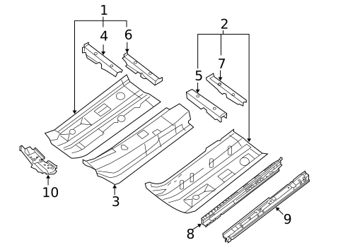 Floor & Rails for 2013 Nissan Sentra #0