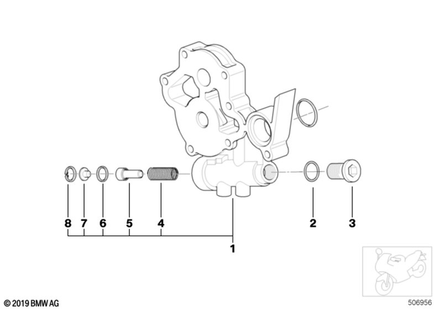 7119904550 - Engine: Screw Plug - M12X1.5-ZNNIV for BMW-Motorrad Image