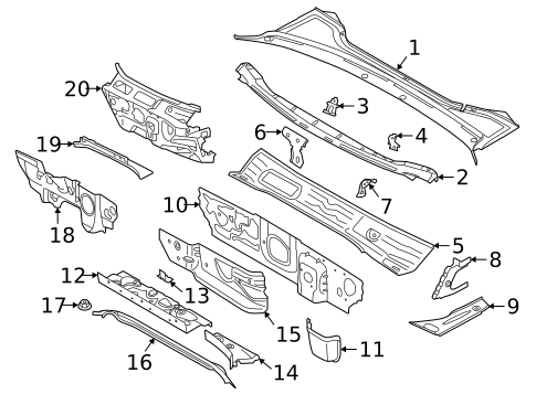 Cowl for 2020 Volkswagen Arteon #0