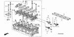 12100RAAA01 - Engine: CYLINDER HEAD ASSY. for Honda Image