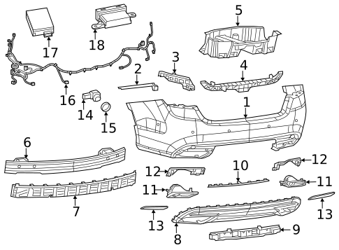 Bumper & Components - Rear for 2015 Chrysler 200 #0