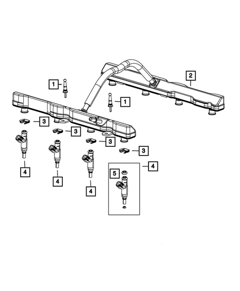 Fuel Rail and Injectors for 2018 Dodge Durango #0