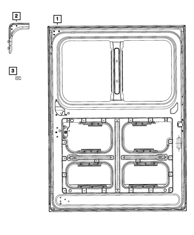 68167718AA - Doors, Door Mirrors and Related Parts: Reinforcement for Mopar Image