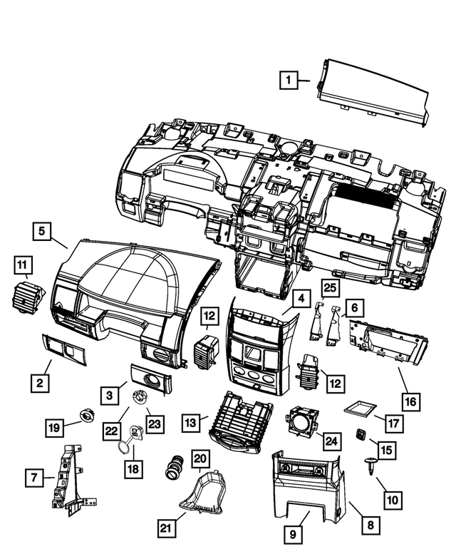 1GW931DVAA - : Air Conditioning &amp; Heater Outlet, Left for Mopar Image