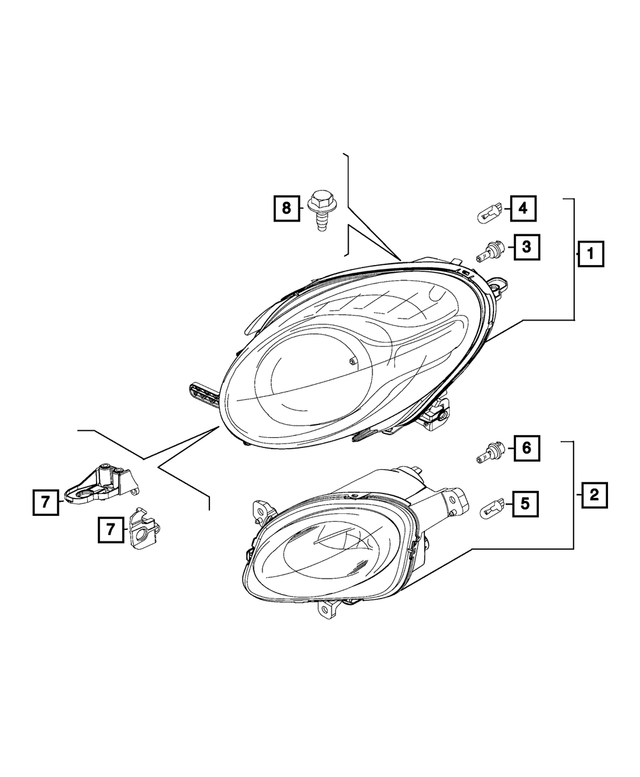 68095364AA - Electrical: Bulb for Mopar Image