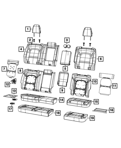 Rear Seats - Second Row for 2026 Ram 1500 #0