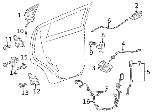 Rear Door for 2015 Chevrolet Sonic #2