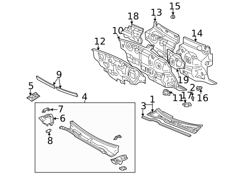 Cowl for 2004 Toyota Camry #0