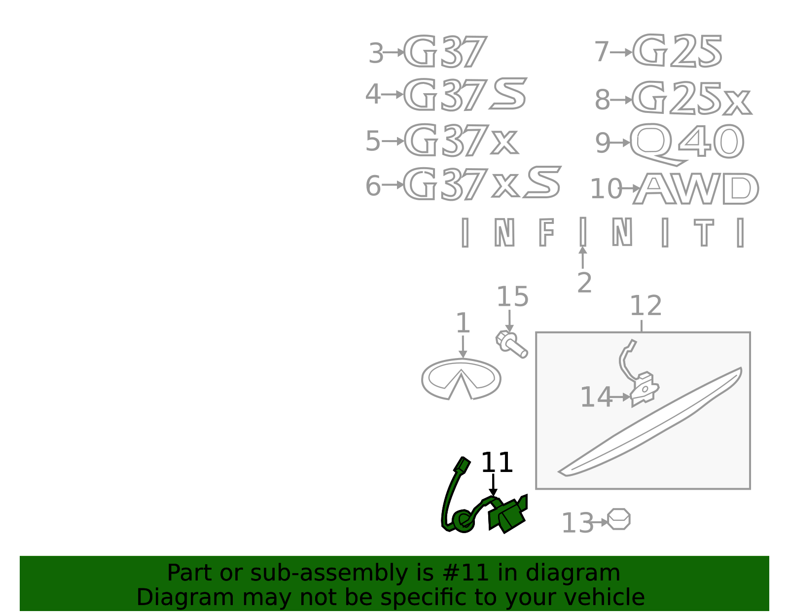 2010-2015 INFINITI Camera 284421NF0B | Faulkner Infiniti of Willow Grove