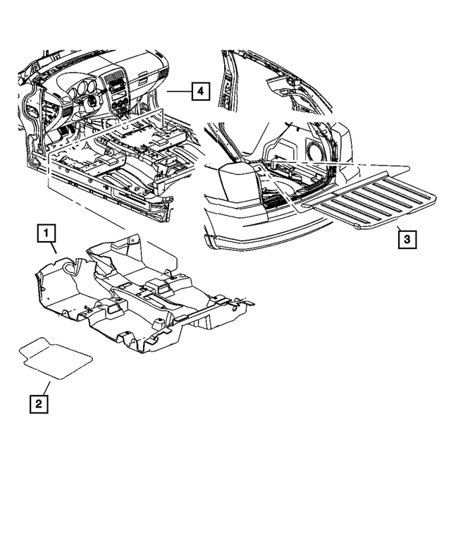 YE93XDVAF - Interior Trim: Rear Cargo Floor Cover for Mopar Image