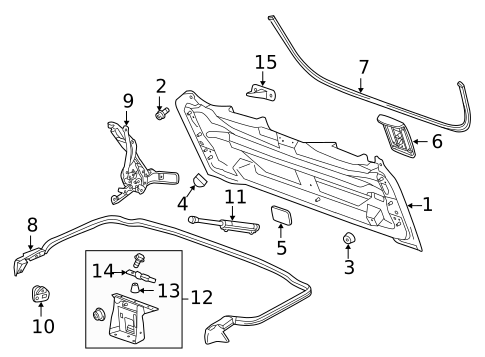 Storage Compartment for 2014 Chevrolet Corvette #0
