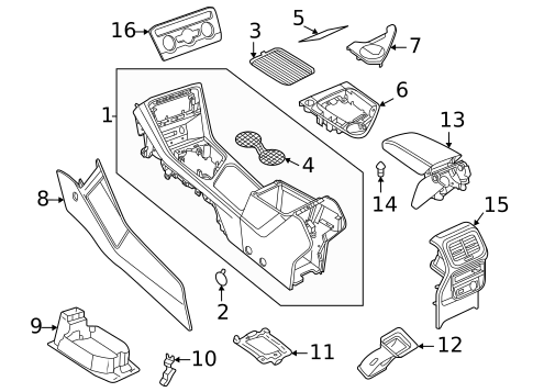 Front Console for 2024 Volkswagen Taos #0