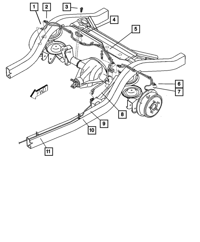 56027728AB - Service Brakes: Anti-lock Brakes Sensor, Right for Mopar Image