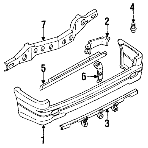 Bumper & Components - Rear for 1991 Mazda MPV #0