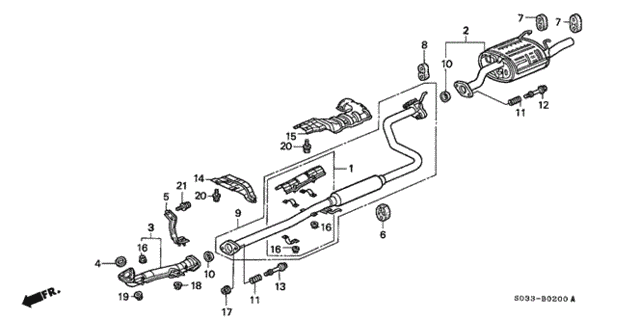 Exhaust Pipe for 1997 Honda Civic #0