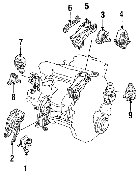 Engine & Trans Mounting for 1994 Honda Accord #1