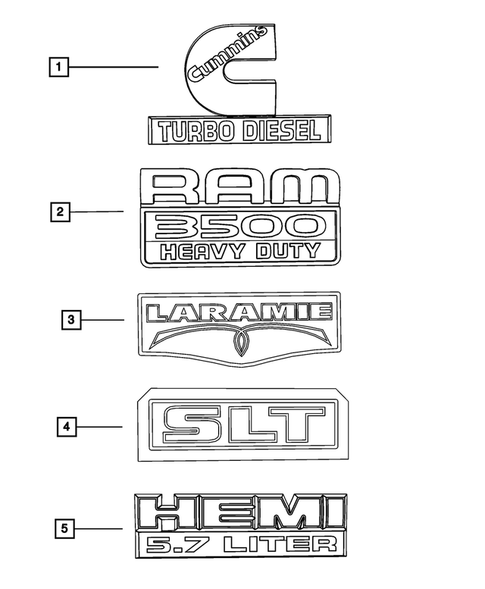 Nameplates for 2011 Ram 3500 #0