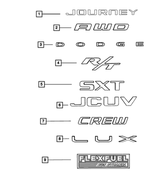 5113652AA - Exterior Ornamentation: Nameplate for Mopar Image