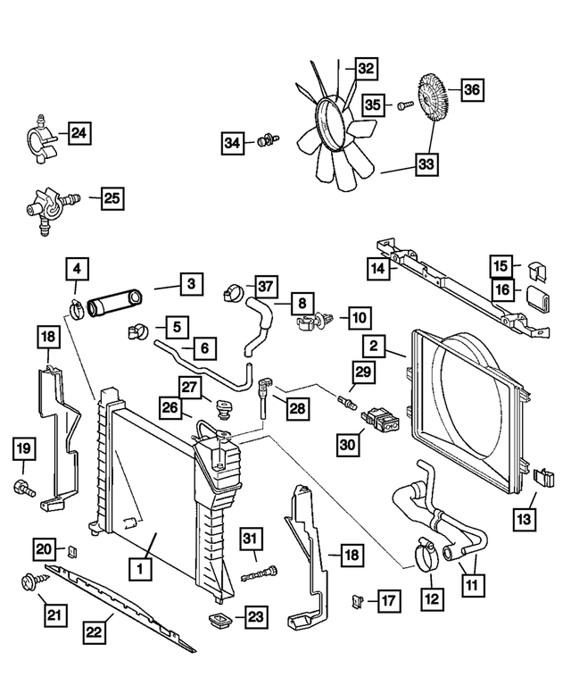 5135342AA - Cooling: Coolant Hose for Mopar Image