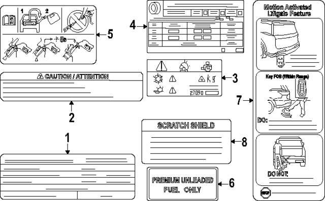 148057JA0A - Body: Emission Label for INFINITI: QX80 Image
