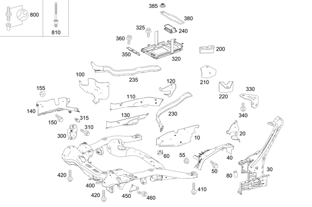 1976200078 - Cowl, Front Panel: Partition for Mercedes-Benz: SLS AMG Image image