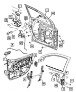 XU80AJCAE - Doors, Door Mirrors and Related Parts: Exterior Door Handle, Right for Dodge: Caliber Image